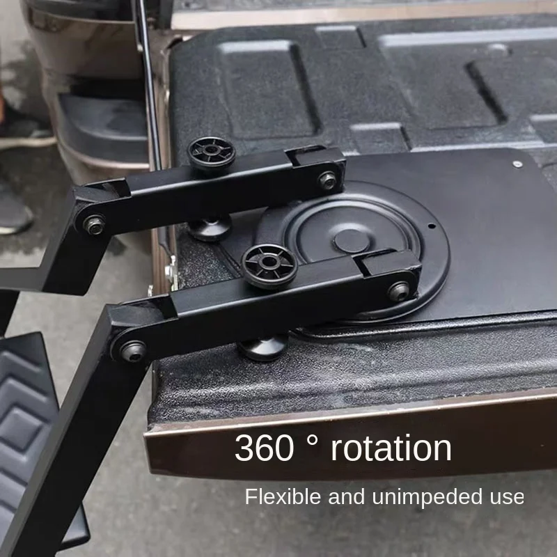 Imagem -03 - Universal Bagageira Escada Giratória Adequado para Caminhão Porta Traseira do Carro Porta Traseira Escada Dobrável Escada Auxiliar 126cm