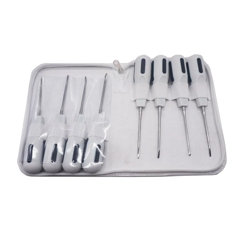 8pcs/set Dental Elevator Sterilizable Tooth Extraction Dentist Tools Stright Curved Root Elevator Minimally Invasive Tool