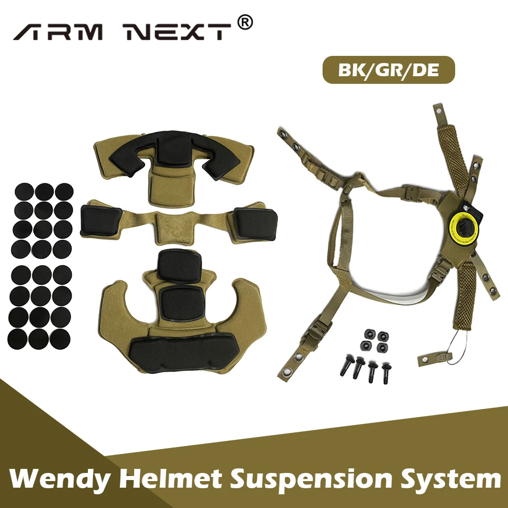 

Wendy Helmet Suspension System Helmet Memory Foam Pad Lanyard Set Adjustable Lanyard FAST MICH Outdoor Hunting Helmet Accessory