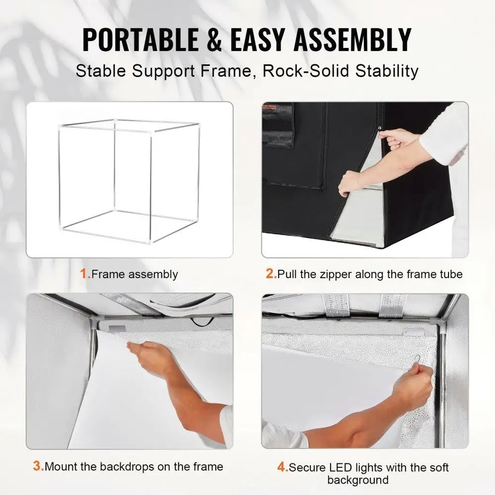 Photo Studio Light Box 32 Inch x 32 Inch 5600K 210 Lights