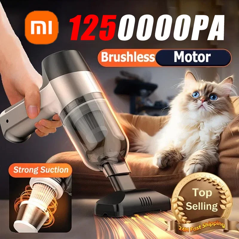 Xiaomi-Aspirateur à main sans fil portable, nettoyeurs d'animaux domestiques, appareil ménager, machine de nettoyage injuste, voiture, 5 en 1, 1250000PA, nouveau