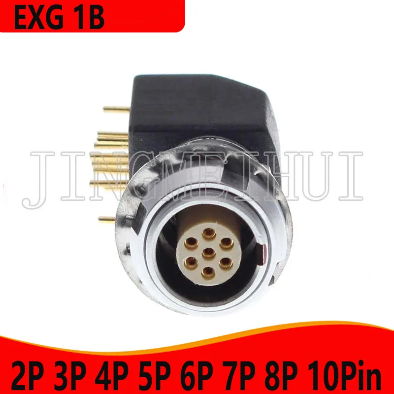 90 Degree Pin EXG EPG EEG 1B.2 3 4 5 6 7 8 10 Pin Push-pull Self-locking Female Socket Connector for PCB Printed Circuit Board