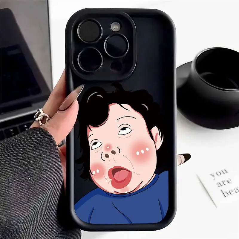 Funny boy Silicone Phone Case For iPhone15 14 13 11 12 Pro Max Mini X XR XS 7 8 Plus SE 2020 Shockproof TPU Back Cover