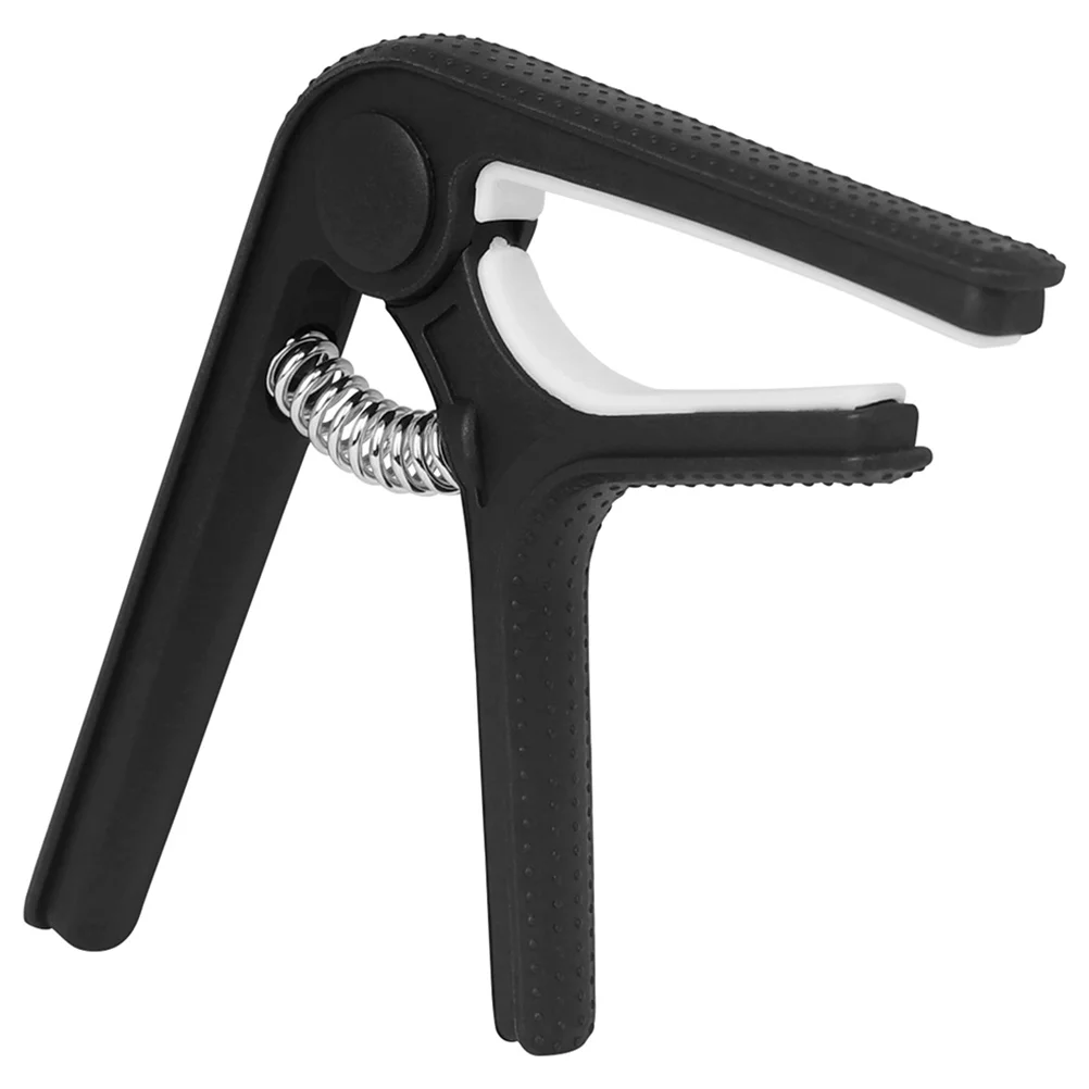 

Guitar Capo Black Plastic Silicone Anti- Design for Acoustic Classical Guitar and Ukulele Tuner Clip Portable Guitar Clamp