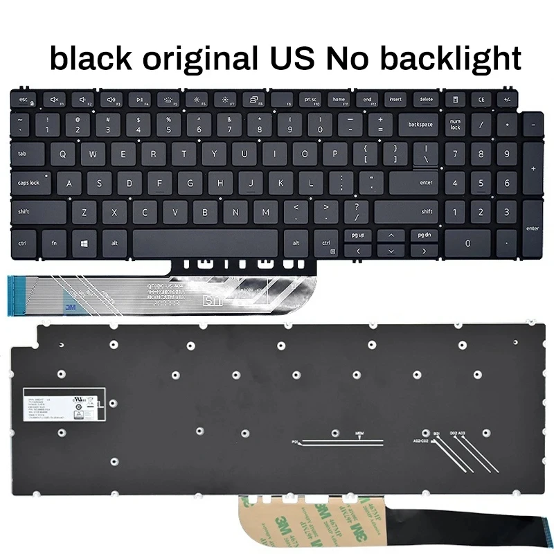 Nuevo teclado del ordenador portátil para DELL Inspiron 15-5502, 5509, 5505, 5509, 5510, 5590, 5591, 5598, 5593, 5584, 3501, 3505