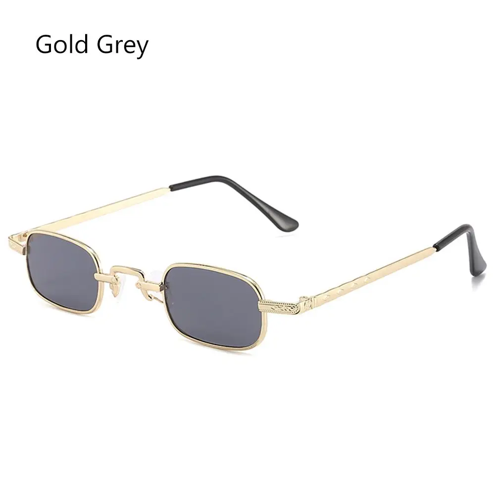 

Retro Travel Candy Color Shades Small Rectangle Sunglasses UV400 Protection Punk Sun Glasses