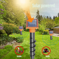 The outdoor waterproof double-sided solar rat repellent repels moles and snakes with led flame lights