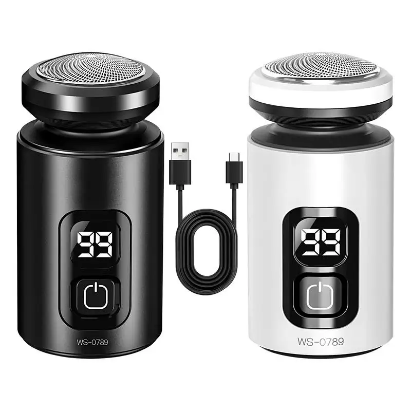 

Мини-электробритва со светодиодной подсветкой, водонепроницаемая бритва для лица, влажная и сухая, USB аккумуляторная бритва, триммер для лица, бороды, беспроводная дорожная карманная бритва