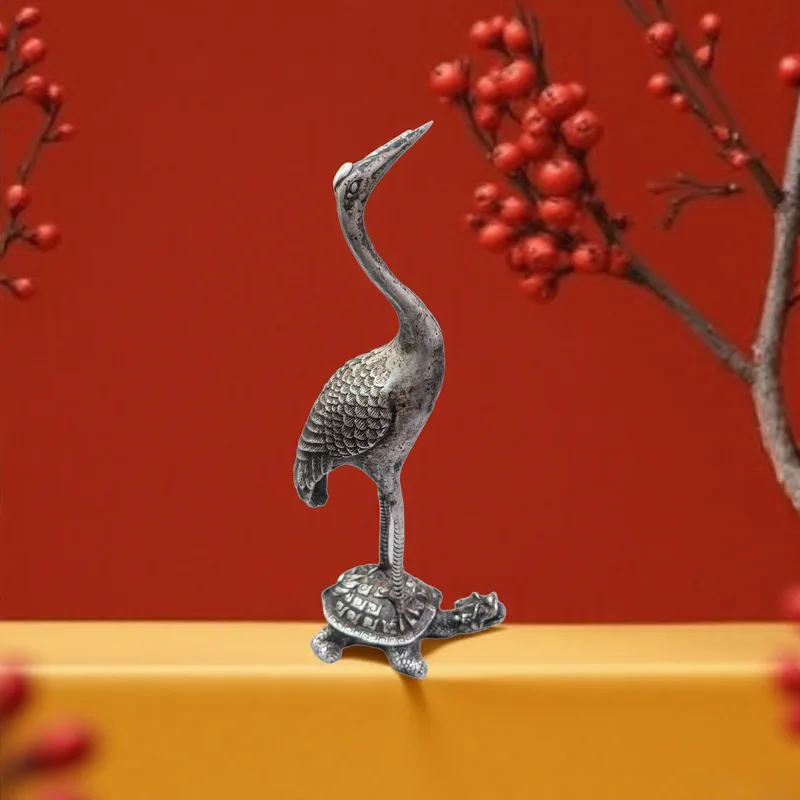 Crafts ornaments: Turtle crane symbolizing longevity and auspiciousness, home gifts, good fortune, office decorations