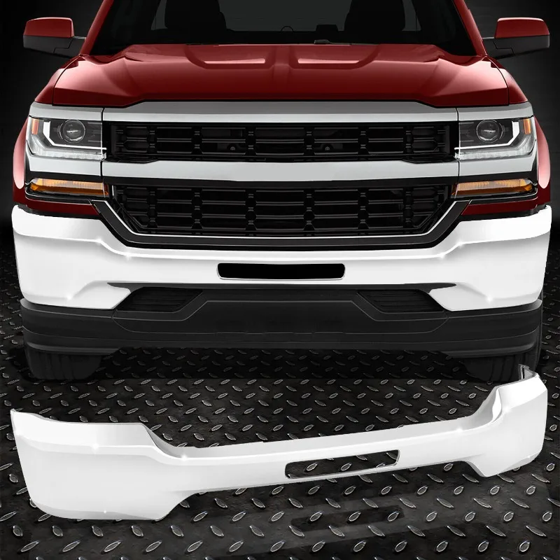 US For 16-19 Chevy Silverado 1500/LD Steel Front Bumper Face Bar w/o Fog Light Hole