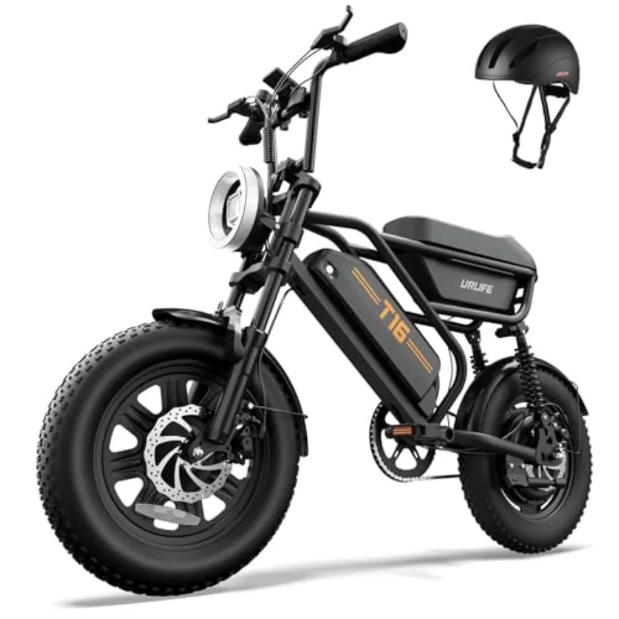 All-Terrain Electric Bike for Adults/Teens: 16 Fat Tire Dirt E-Bike with Storage Box 1000W Motor 48V 13AH Removable Battery UL
