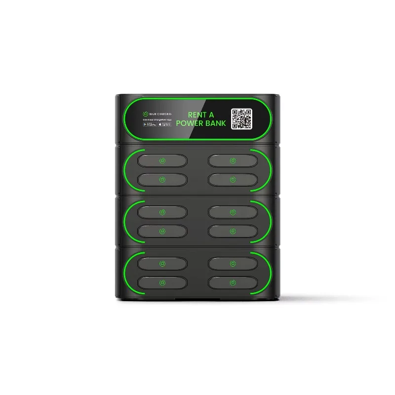 

Portable 12-Slot Quick Charge Power Bank Station for Restaurants and Outdoor Use