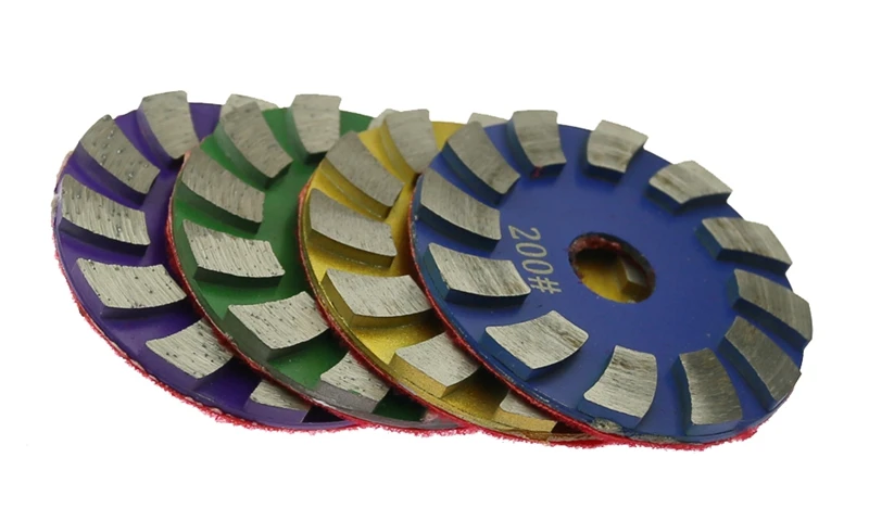 1 Stück 90 mm Klett-Schleifscheibe aus Beton, generalüberholte Läppscheibe für Bodenschleifmaschine – Detail 1