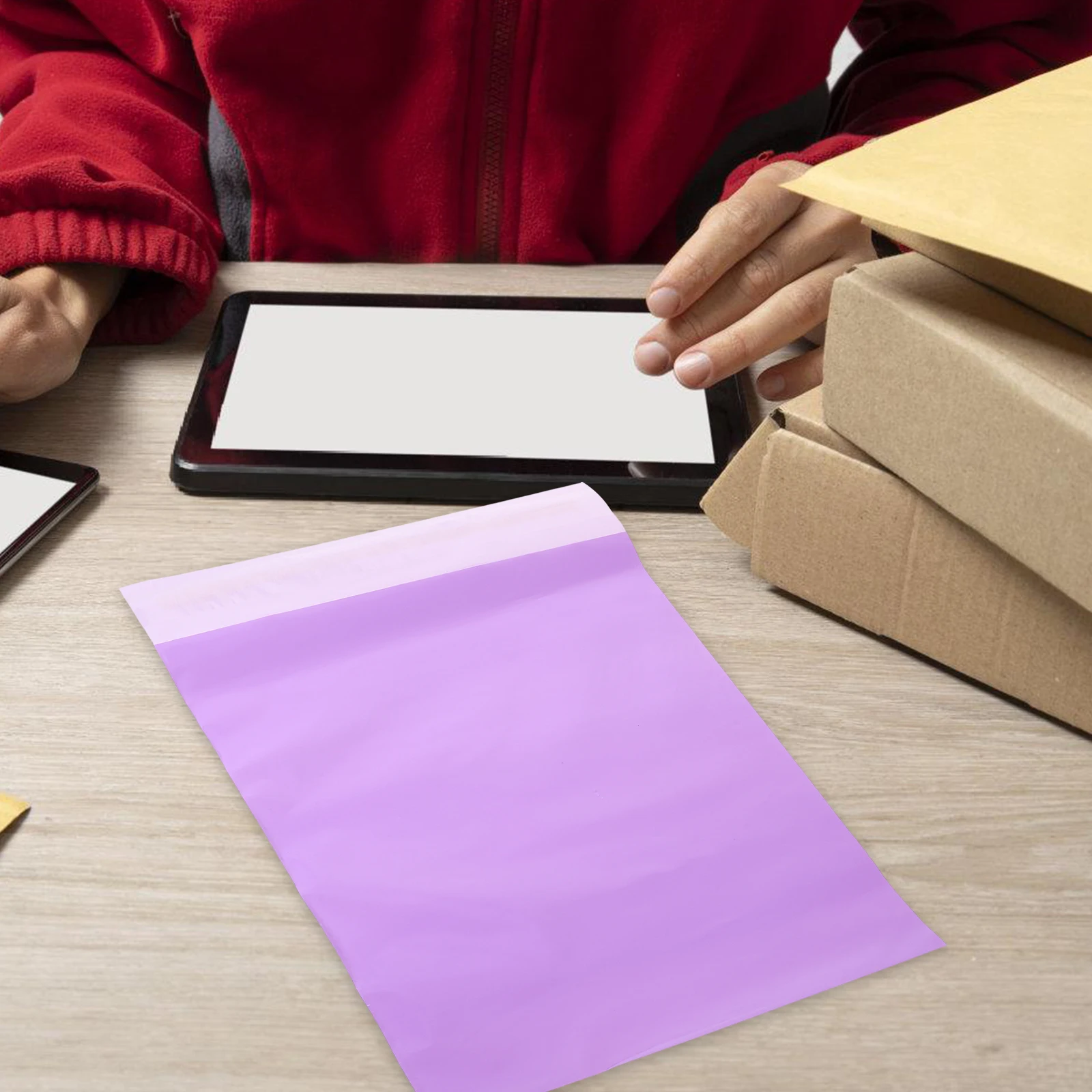 

100pcs Portable Express Mailing Bag Bright Polyethylene Self Adhesive Shipping Bags For Small Business Sealing Mailing