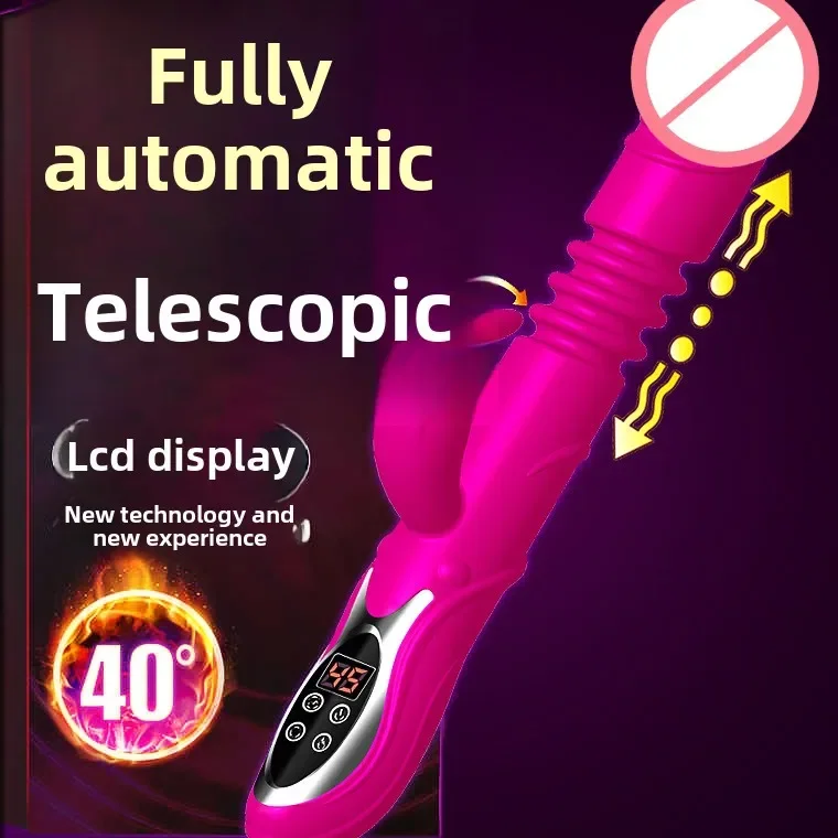 2-in-1 النساء ساخنة أرنب هزاز محاكاة القضيب الإدراج AV هزاز المهبل الحلمة G-بقعة البظر عصا تدليك الجنس لعب