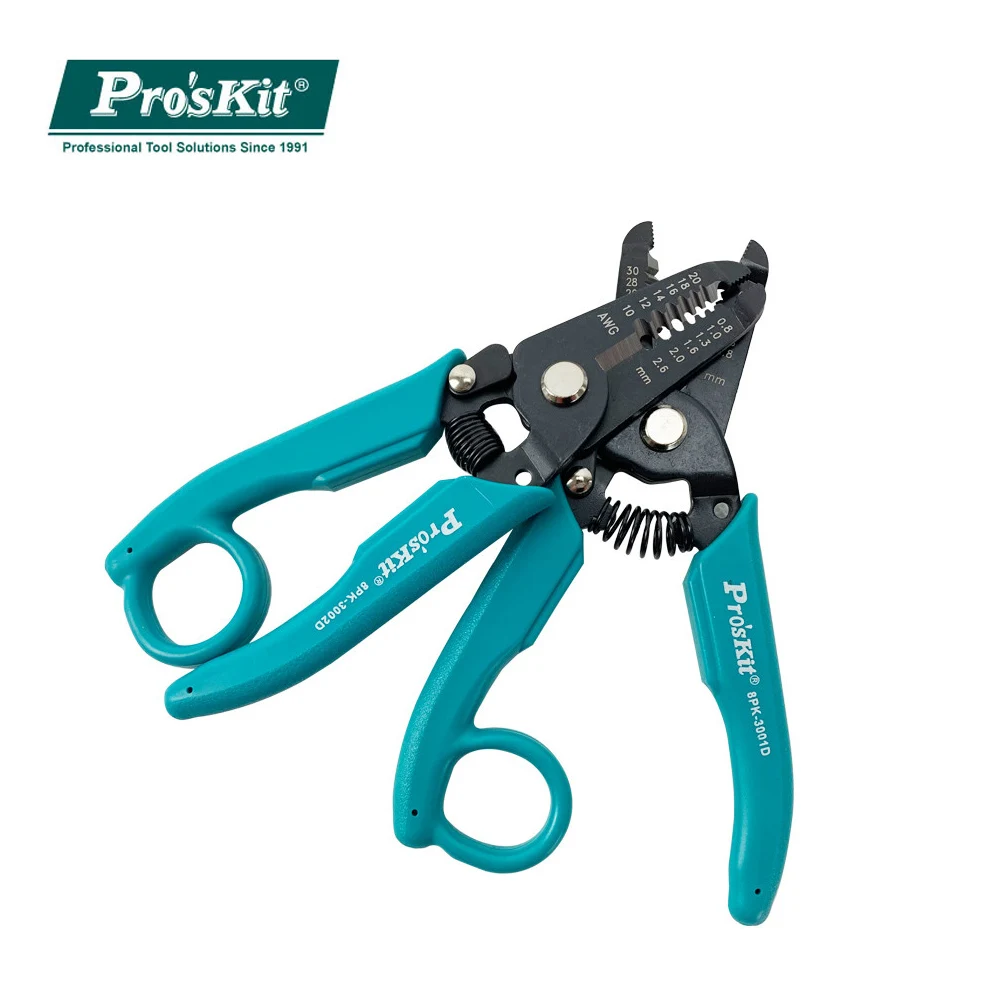 

Pro'skit 8PK-3001D 8PK-3002D Precision Wire Stripping Tool Nippers Wire 7 in 1 Electronic Wire Stripper (AWG30/28/26/24/22/20)