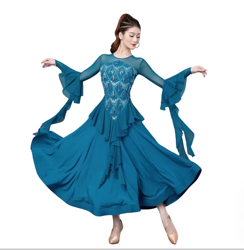 

Women's Modern Dance Competition Performance Beaded Dress