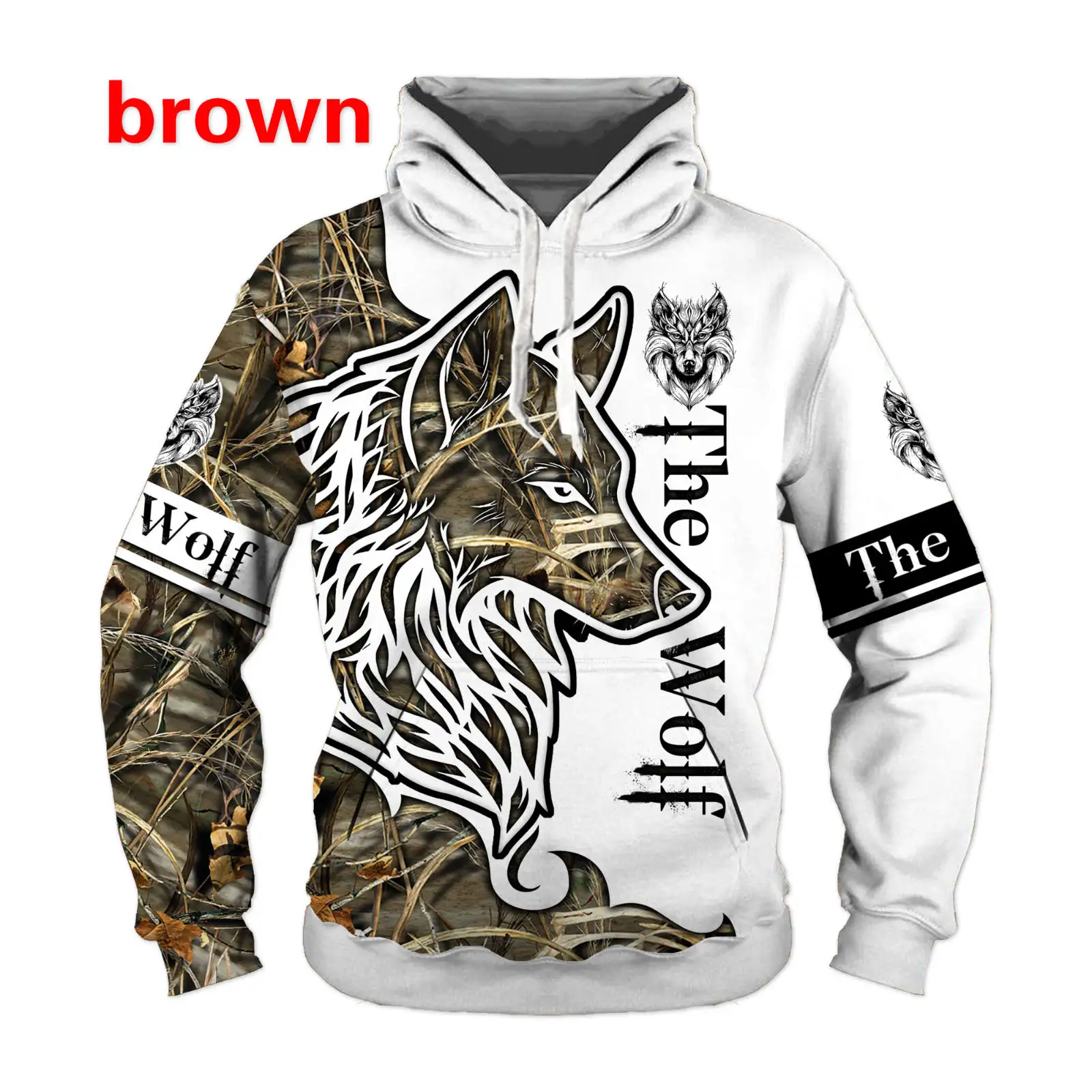 New Fashion Animal Wolf Hoodie 3D All Over Printed Mens Sweatshirt Unisex Pullover Casual Jacket