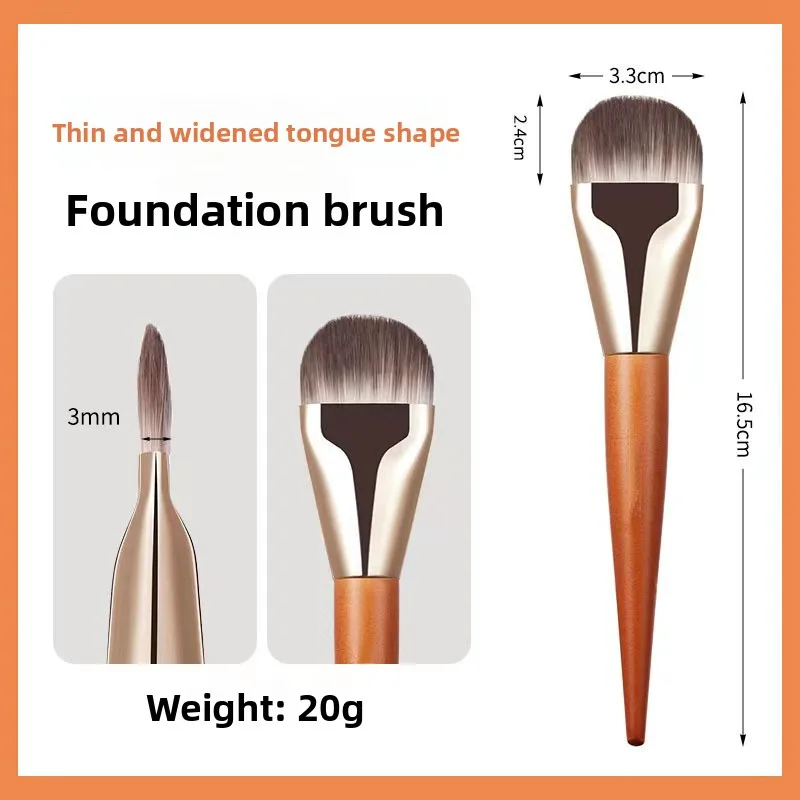 Pincel de maquiagem pincel facial para fundamentos líquidos ou creme bronzer blush iluminador
