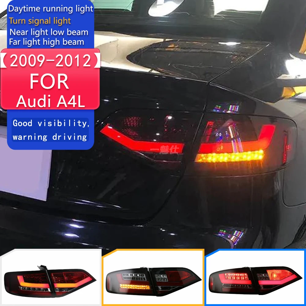 

Автомобильные задние фонари для Audi A4 B8 2009 2010 2011 2012, обновленные модифицированные светодиодные задние фонари, динамические указатели поворота, аксессуары для тормозных DRL