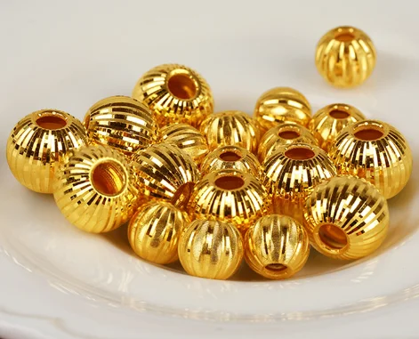 Imagem -02 - Fine Gold Jewelry Accessories 999 Real Gold Ball 24 k Pure Gold Beads Encantos de Ouro para Pulseira