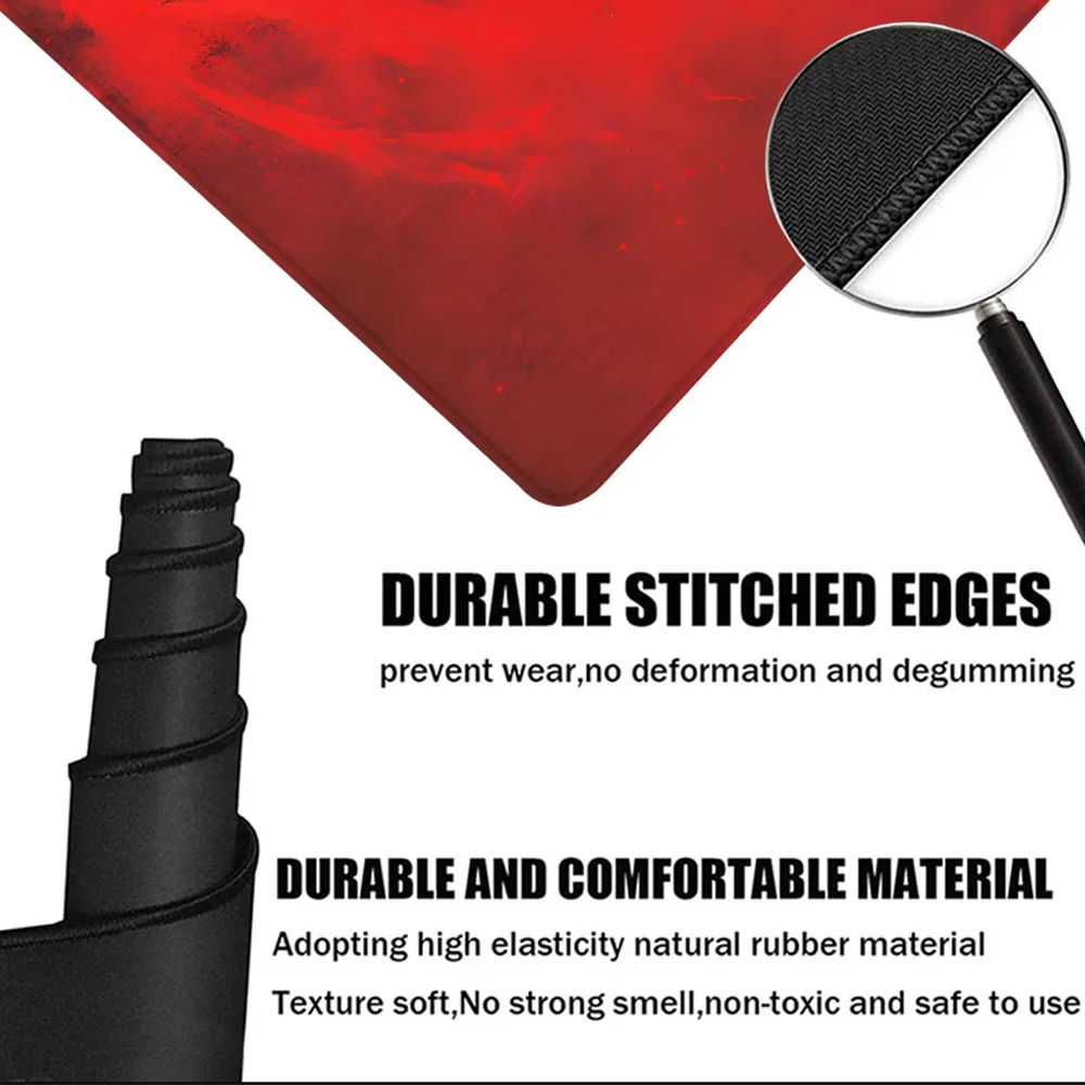 1 Buah Alas Mouse Besar Alas Meja Keren Alas Meja Dasar Karet Antiselip Alas Mouse Tepi Dijahit untuk Hadiah Pekerjaan Rumah untuk Teman Pria