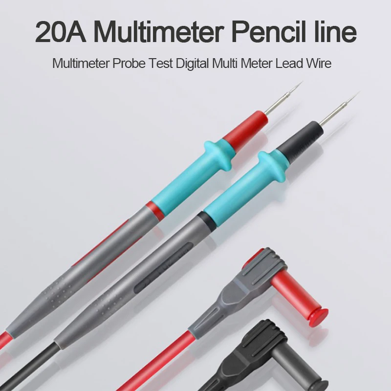 Multimeter Test Leads Kit Needle Pin Digital Multi Meter Lead Wire Pen Cable Multimeter Voltmeter Silicone Tester