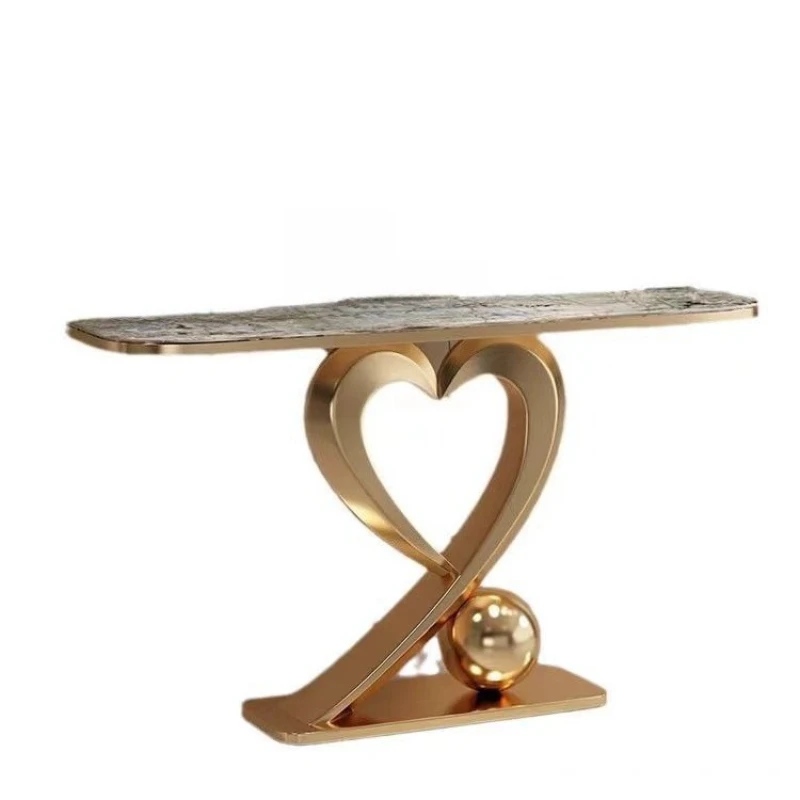 

Light luxury marble entrance table Modern simple living room entrance platform Entry door corridor