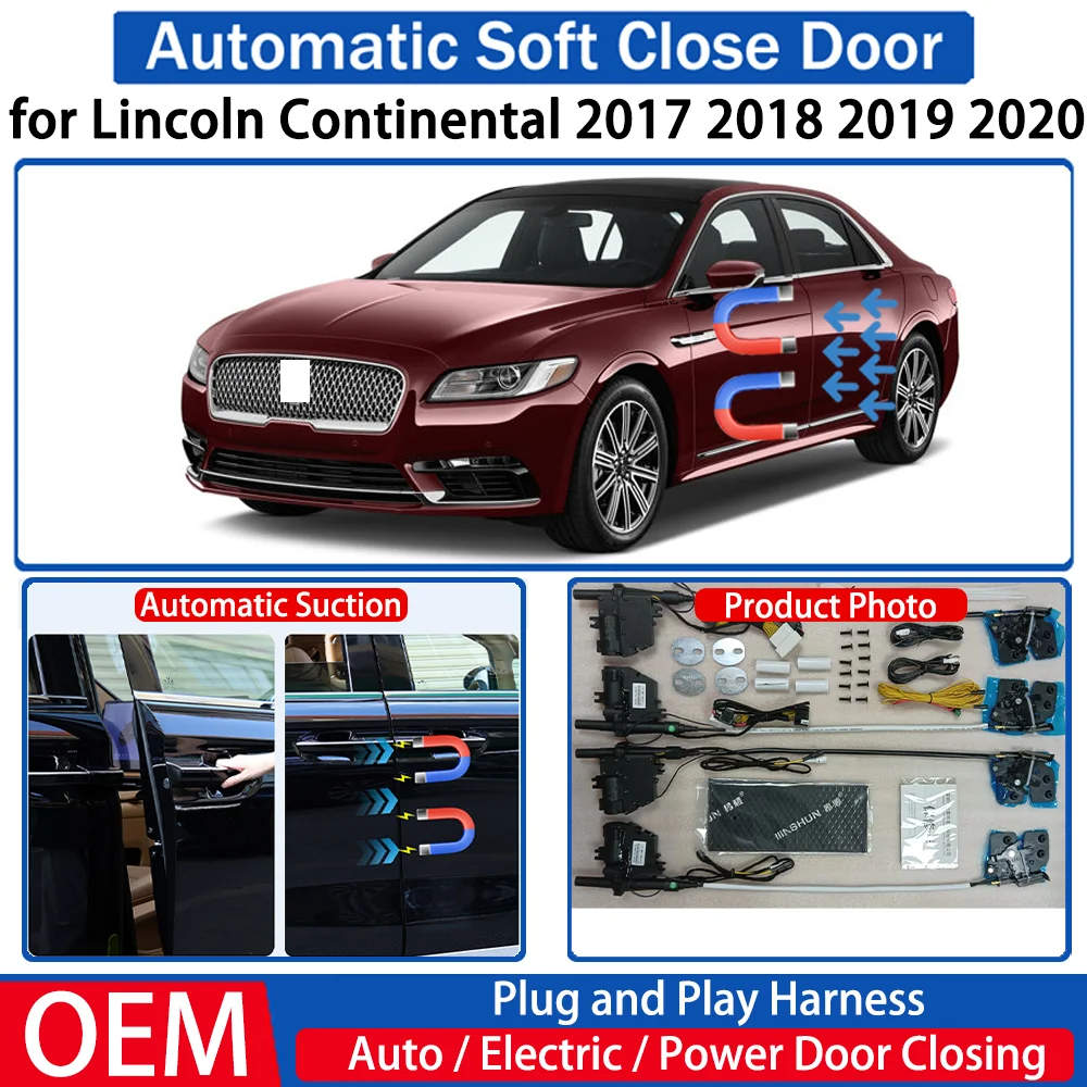 Для Lincoln Continental 2017 2018 2019 2020 автомобильная автоматическая система с мягким закрыванием дверей, электрическая всасывающая система автоматического закрытия с электроприводом Plug&play