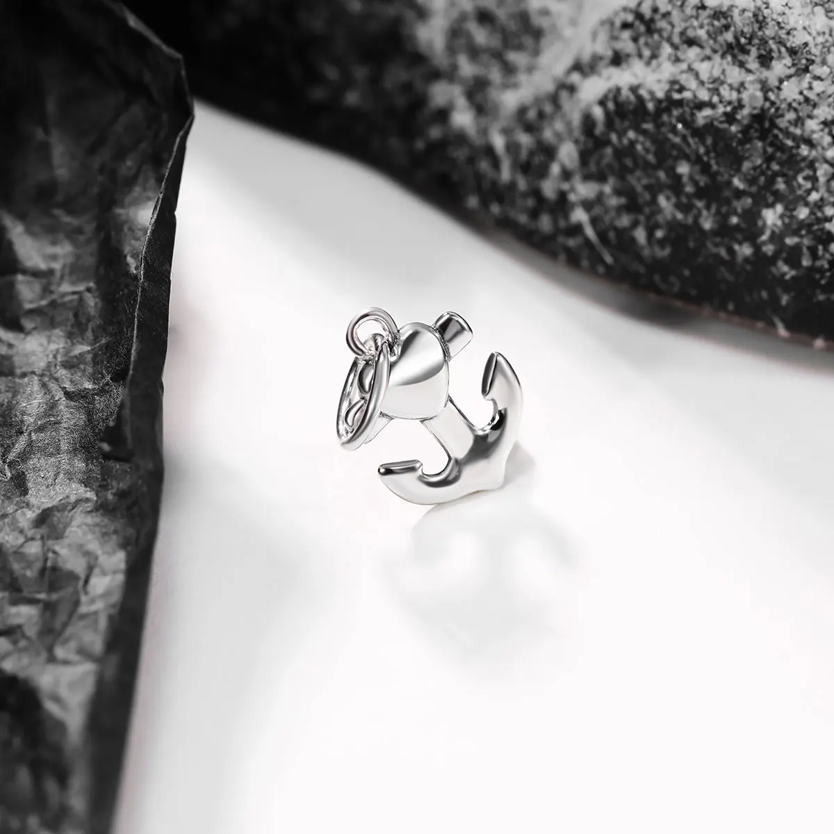 

DJ101 genuine 925 sterling silver keychain DIY silver jewelry accessory discount anchor drop pendant