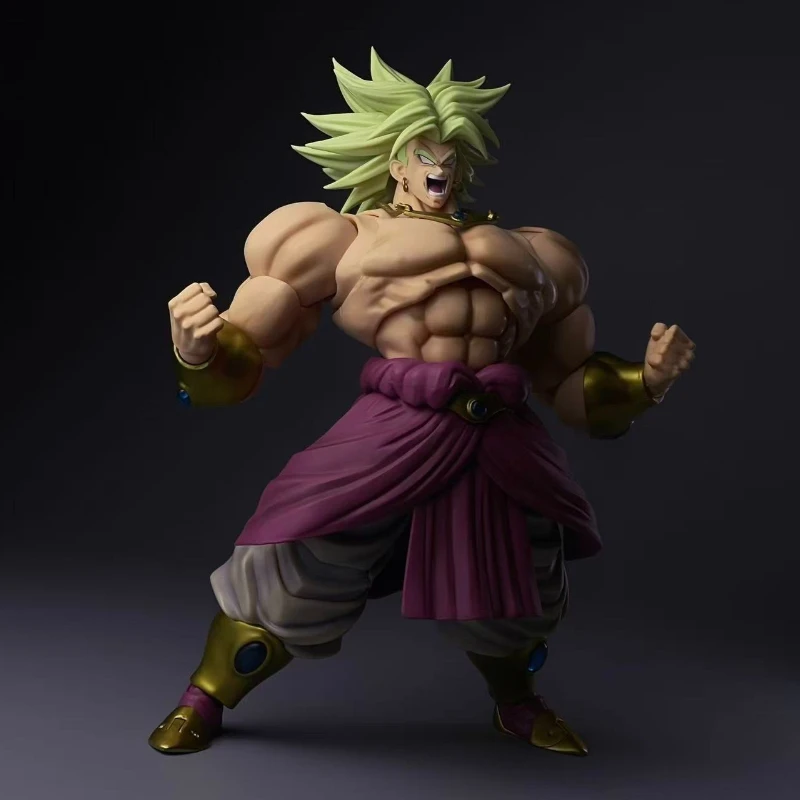ZT Studio Dragon Ball SHF Guerriero Antico Broly Verde/Capelli Verdi Lunghi 1/12 Action Figure Personaggio Anime da Collezione