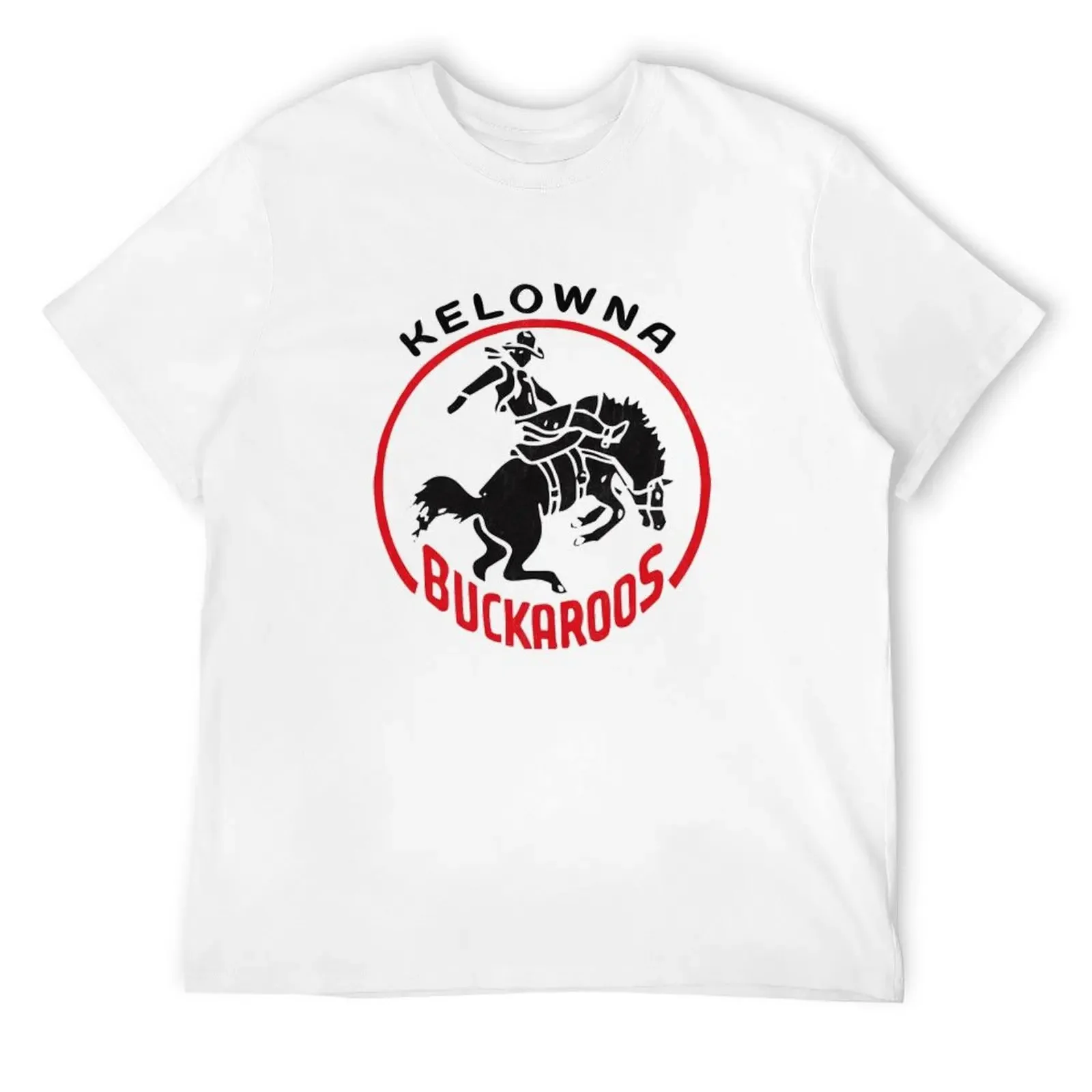 

Kelowna Buckaroos British Columbia Hockey League Vintage Logo T-Shirt quick drying anime clothes t shirt for men