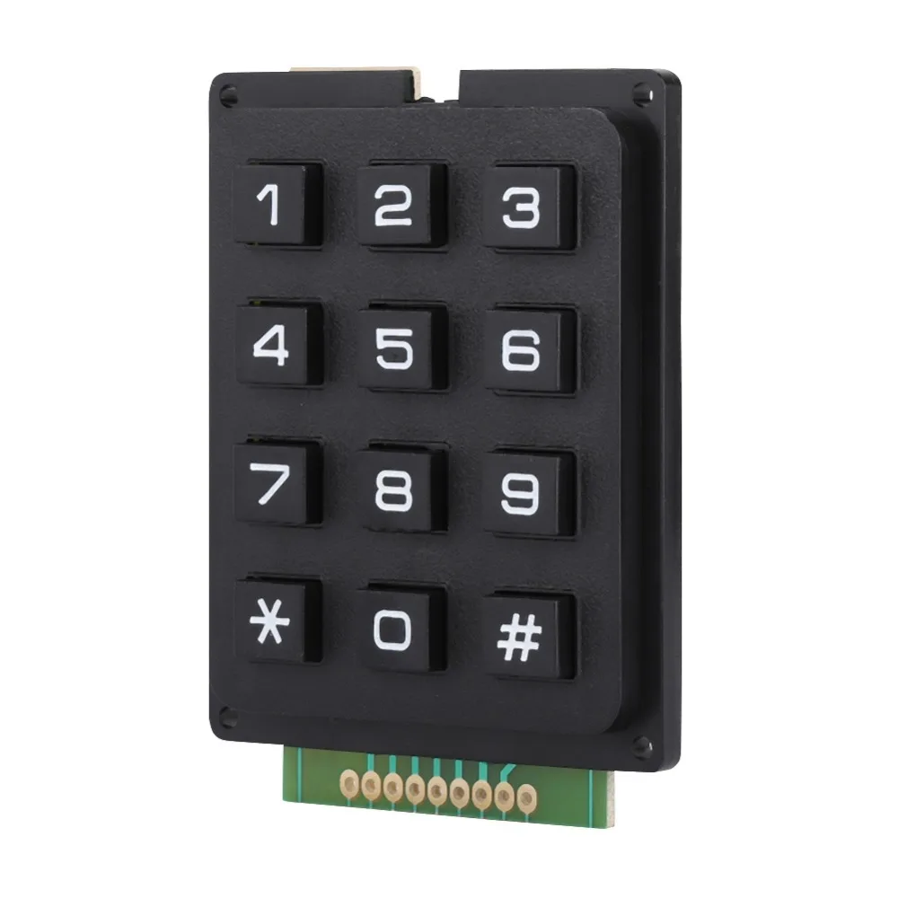 Practical 12 Keys Keyboard Modules 3x4 Push Buttons External Keypad Number Pad MCU Applications