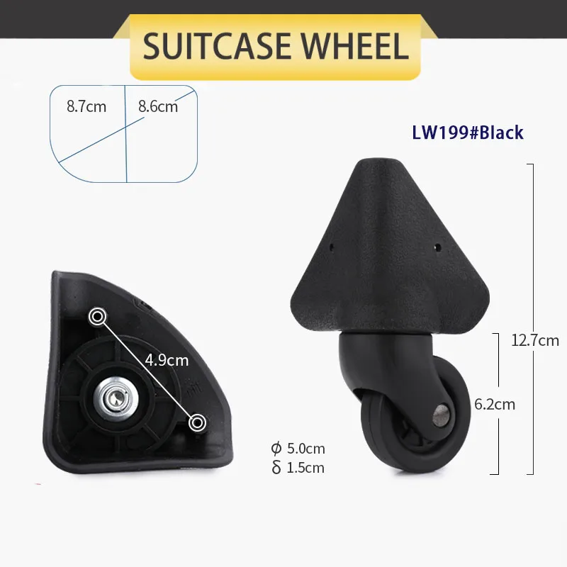 Suitcase Wheel Accessories Universal Wheel Password Travel Luggage Accessories Repair Trolley Case Mute Wear-Resistant Wheels