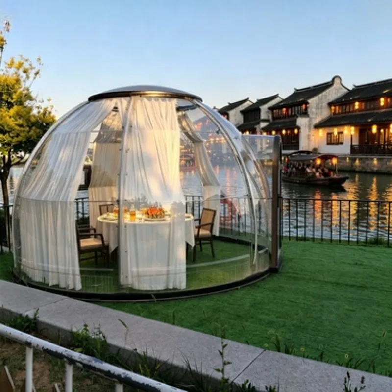 Bubble House Dome Tent Starry Sky Room 3m 5m 8m Polycarbonate Transparent Geodesic Dome for Glamping Hotel Use Sale