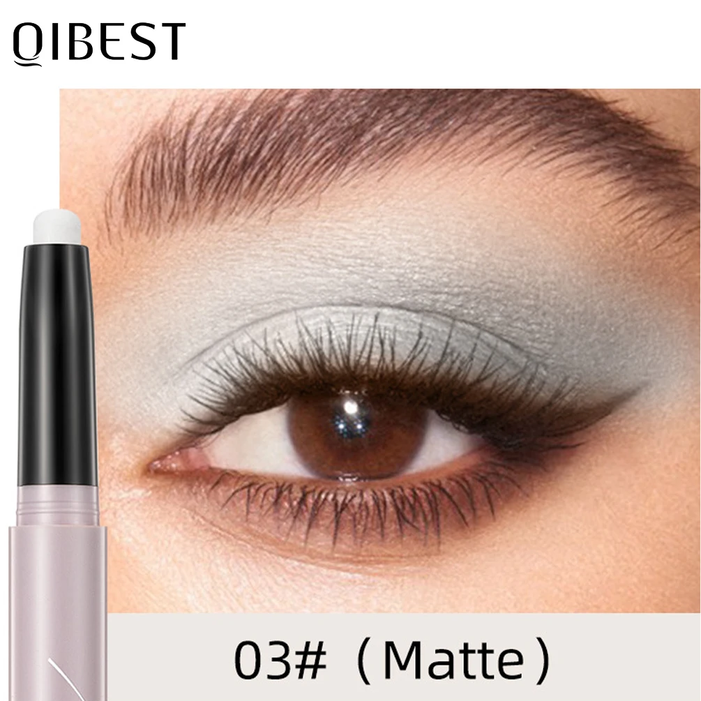 QIBEST Pearlescent Eyeshadow Pencil Waterproof Long Lasting Glitter Shimmer Eye Shadow Pen Eyeliner Stick Eyes Makeup Shadow Pen