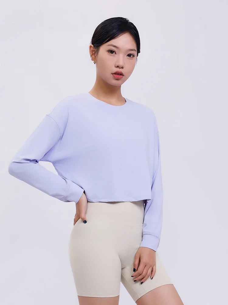 

Женская удлиненная футболка Tea Beau для спорта и фитнеса, свободного кроя, для йоги, бега, осенне-зимний базовый слой, повседневная...