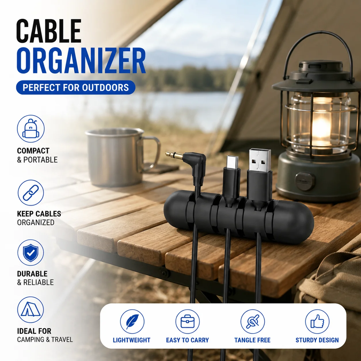 Self Adhesive Cable Organizer Desk Wire Holder Cord Management Clips for Charging Cables USB Earphone - Office Home