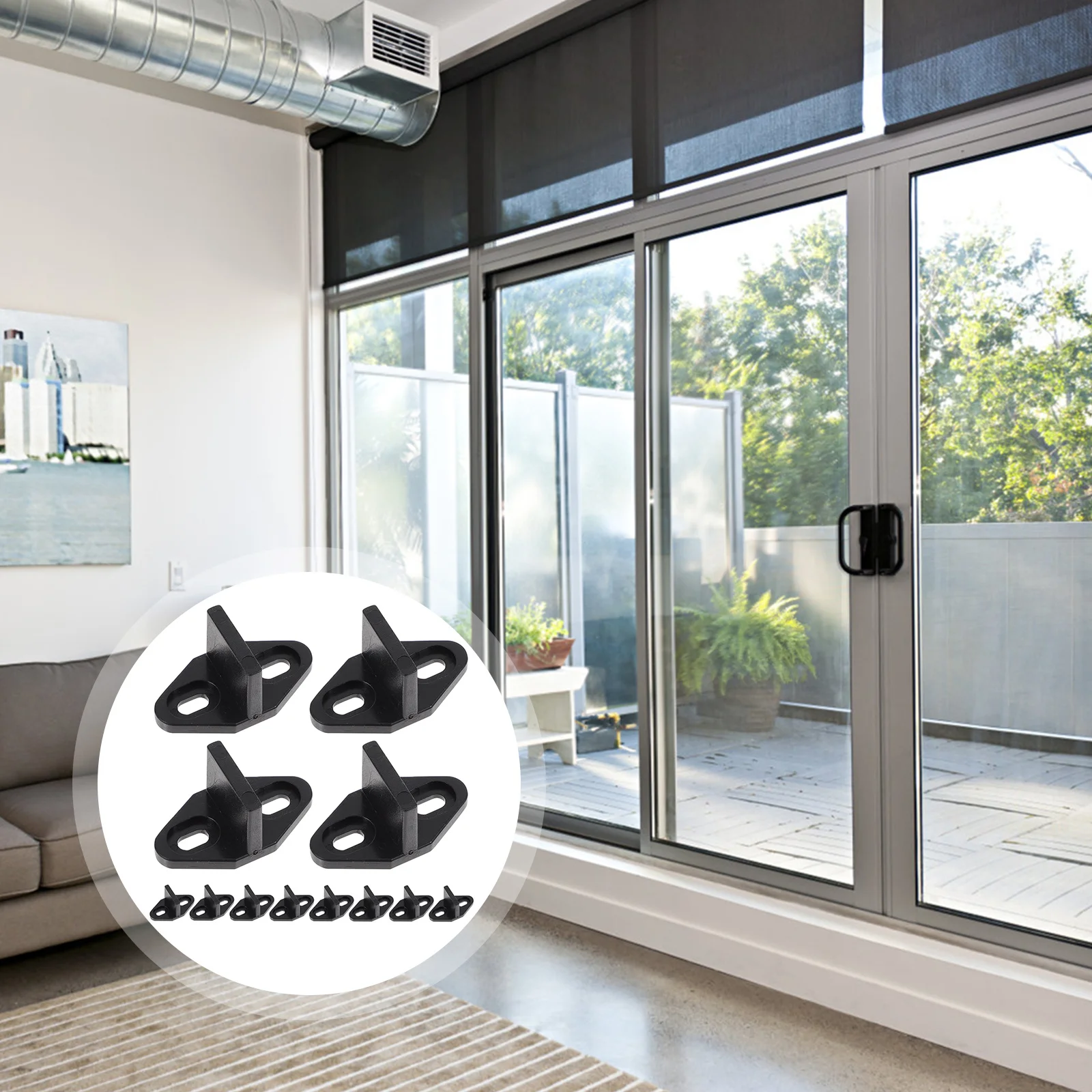 

10pcs Barn Door Floor Guide Stopper Pom Material Durable Floor Bottom Guide For Sliding Door Swing Prevention T-Shape Design
