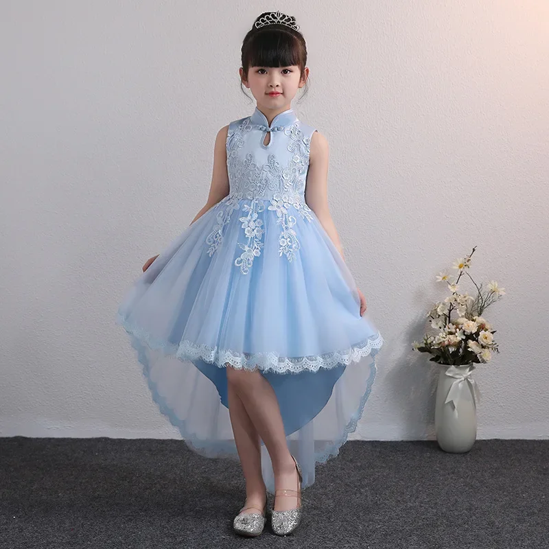 Chinese Style Flower Girl Dresses for Weddings Sleeveless Kids Dresses for Girls Summer Children Girls Party Dress 3-12 Years