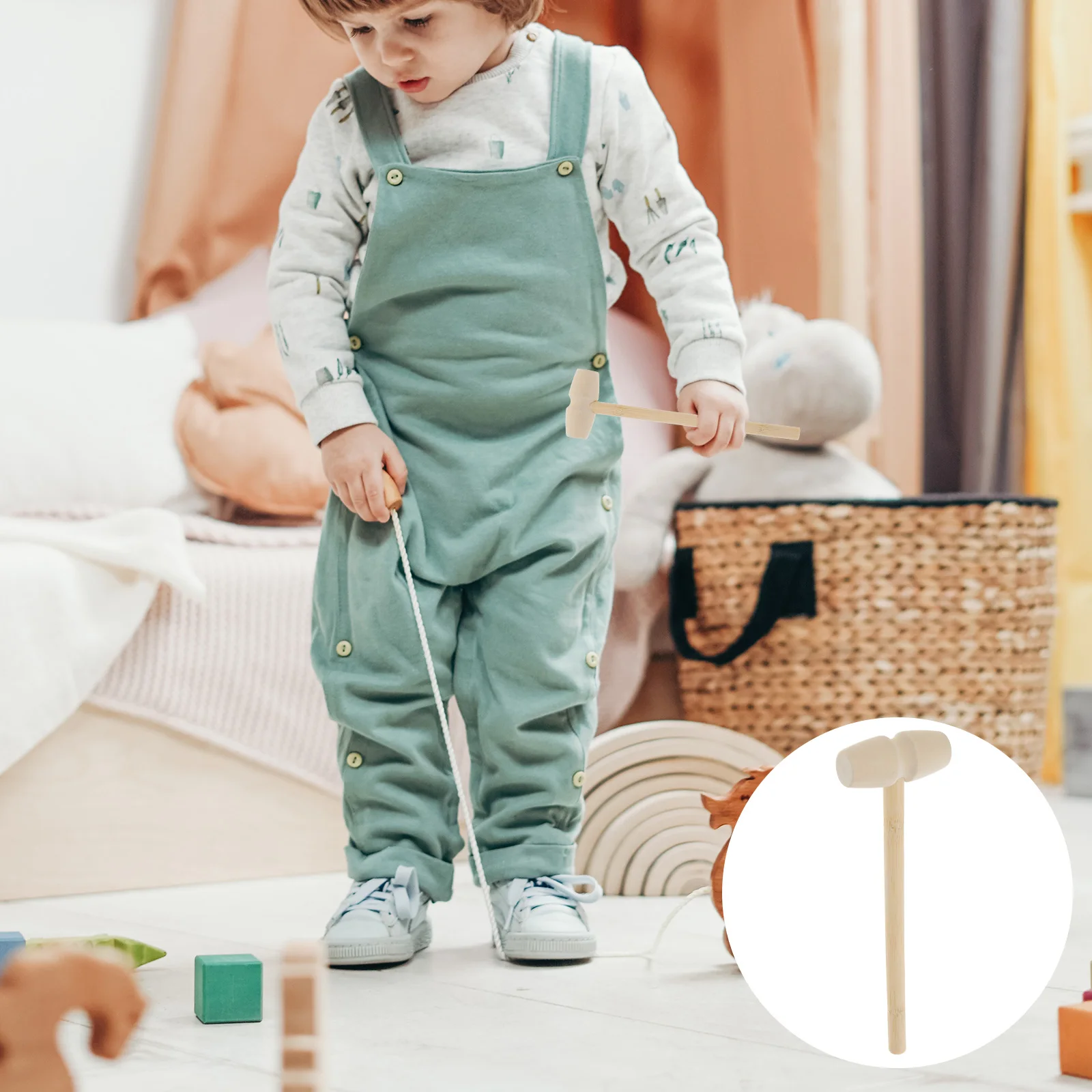 36 قطعة خشبية صغيرة التنسيق بين اليد والعين ممارسة الوالدين والطفل التفاعلية تكسير المطرقة مجموعة تعليمية