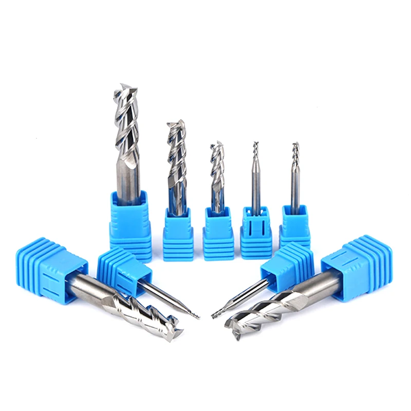 HRC50 3 Flute Aluminum Milling Cutter 1-20MM 50L 75L 100L Carbide End Mill Aluminum Copper Wood Cutter Endmills Cnc Cutter