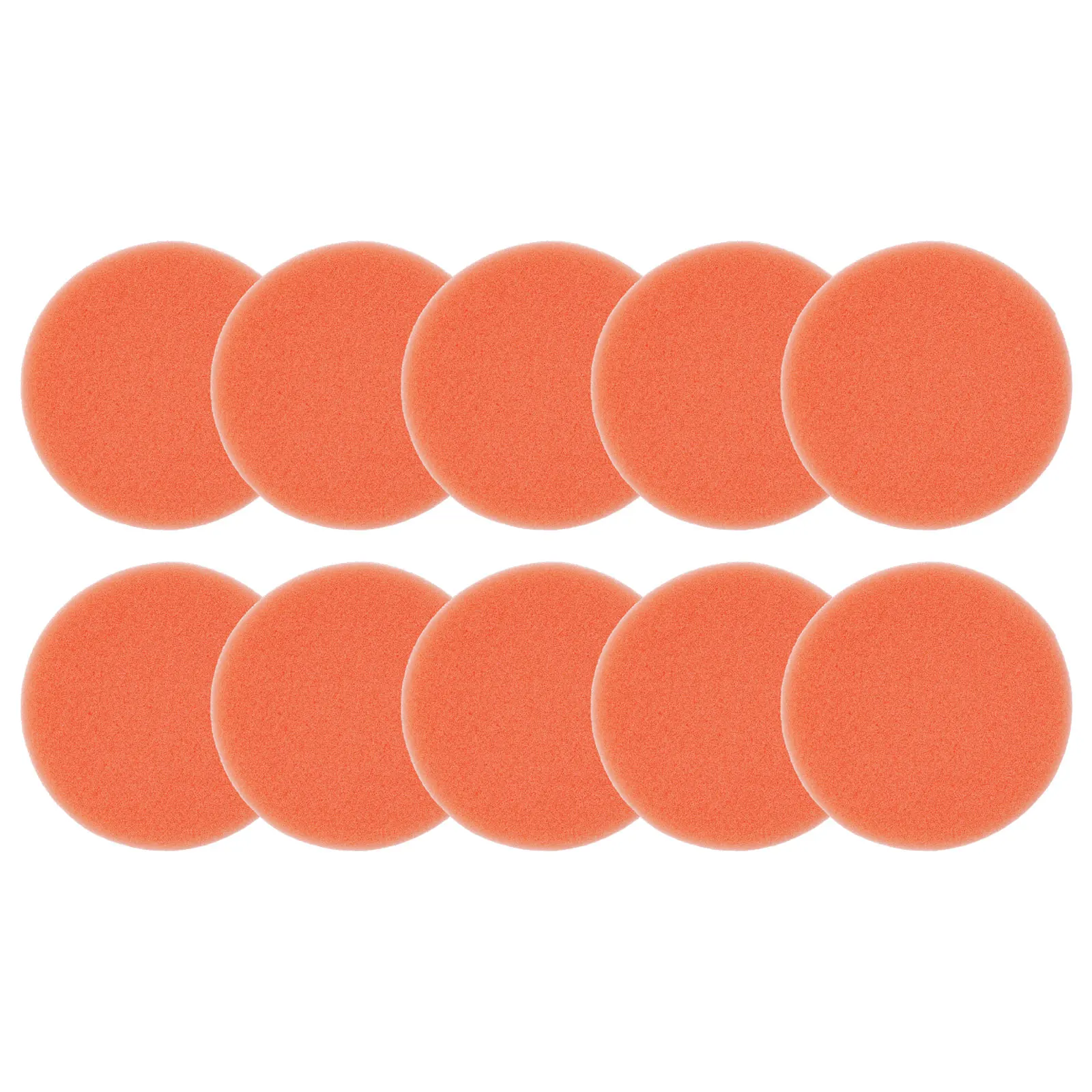 10PCS 75mm Car Polishing Sponge Orange Smooth Flat Sponge Polishing Pad For Car Polisher Auto Beauty Paint Care Accessories