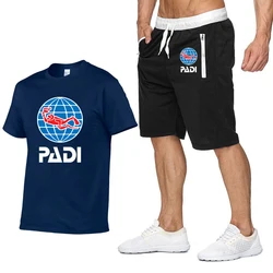 Mens manica corta Scuba Driver Padi stampa estate Mens TShirt HipHop Harajuku magliette in cotone di alta qualità pantaloni tuta abbigliamento sportivo