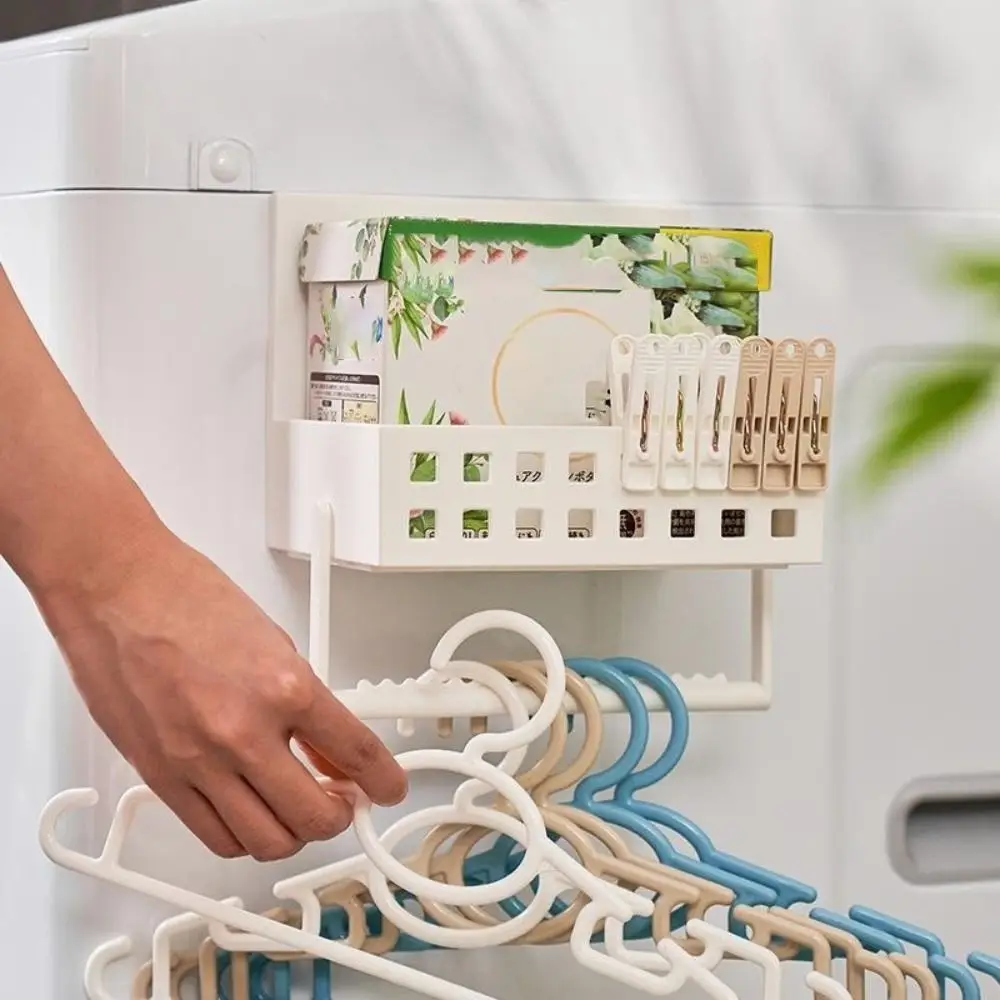 

Magnetic Kitchen Organizer Shelf Fridge Rack Plastic Hanging Shelf Organizer White Spice Storage Rack Storage Basket Household