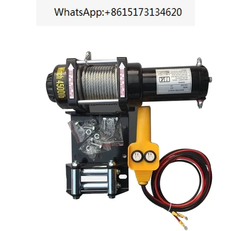 3000 lbs 12V 24V vehicle self-rescue off-road winch off-road vehicle winch  electric winch for vehicle crane