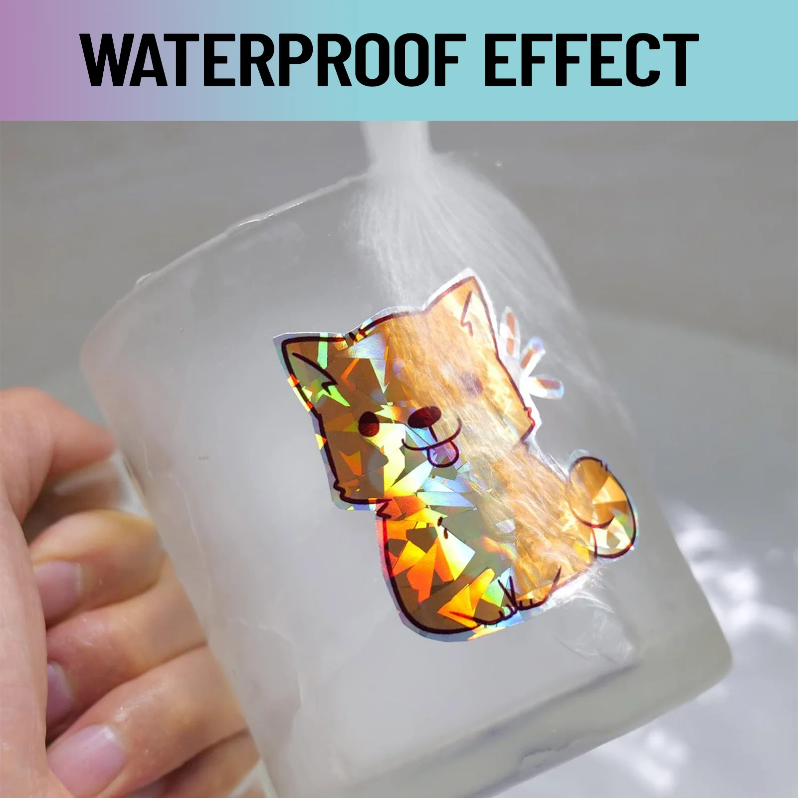 20 Sheets A4 Diamond Vinyl Sticker Paper Waterproof Inkjet & Laser Printable Adhesive Paper Broken Glass for Crafting Lable