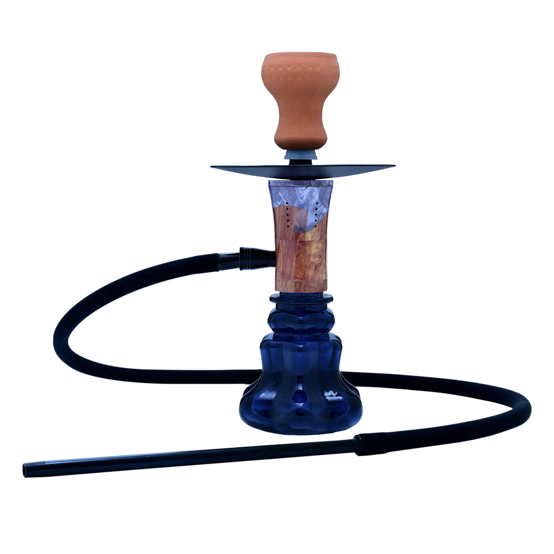 

DEJAYA Glass Hookah Set Small Size Shisha for Smoke One Hose Narguile Pipe Cachimba Complete Accessories Club Party