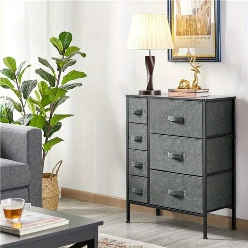 7 Drawer Dresser Storage Organizer Chest of Tower For Bedroom Living Room Closet