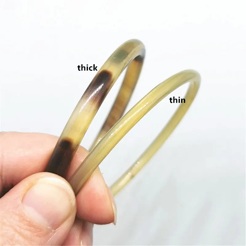 Tibet Natural Ox Horn Close Slim Bangles for Girls Summer Healthy Bracelets BB-068